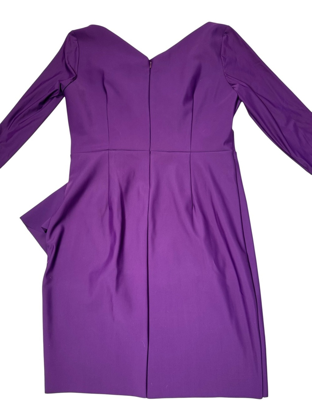 NWT $239 Alex Evenings Diana Cascade Ruffle Sheath Contour Plum Dress Size 16 - Picture 5 of 8